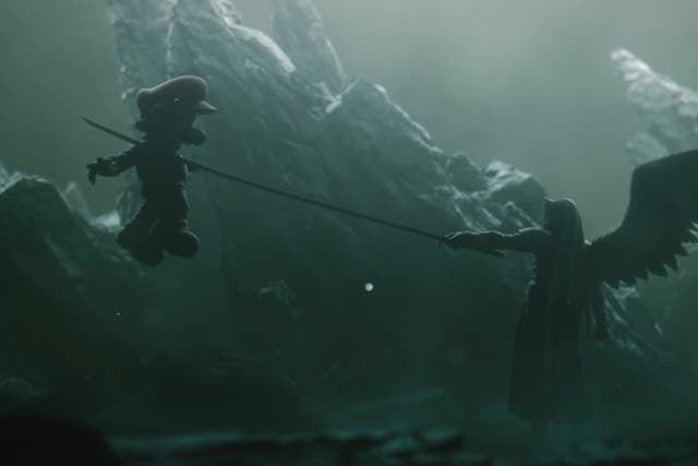 Mario getting apparently impaled in the latest trailer for Super Smash Bros Ultimate