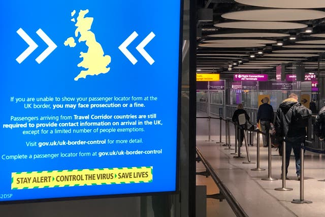 <p>Quarantine queue: Heathrow airport Terminal 5</p>