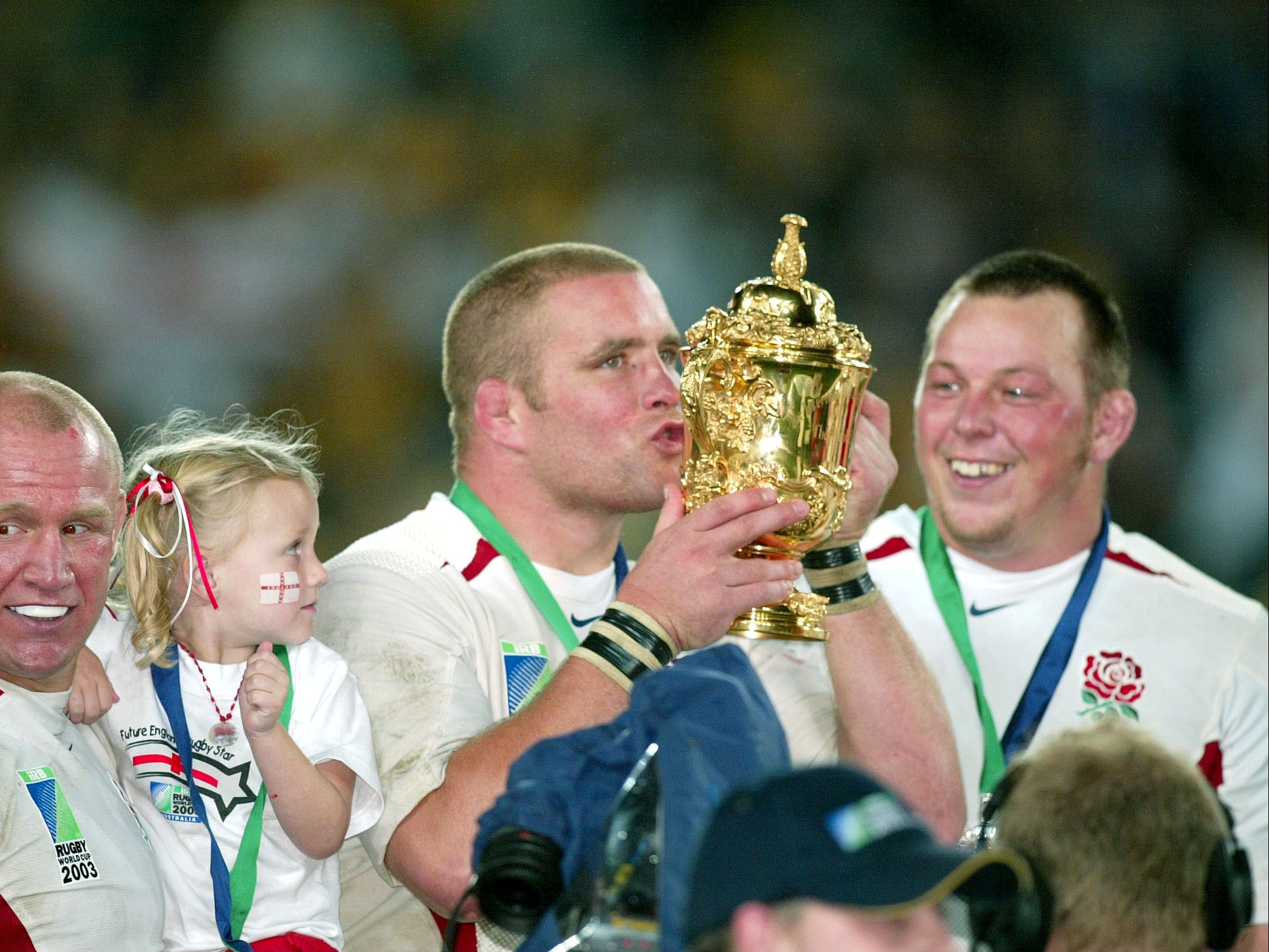 Thompson (right) cannot remember playing in the 2003 World Cup final