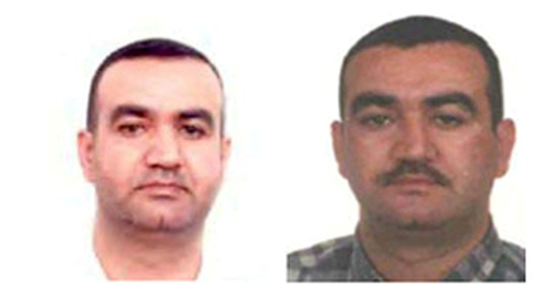 A combination picture of Salim Jamil Ayyash, one of four men wanted for the assassination of Lebanon’s former Prime Minister Rafik al-Hariri, is shown in this undated handout picture released at the Special Tribunal for Lebanon website July 29, 2011. The U.N.-backed Lebanon tribunal released on July 29, 2011, the names, photographs and details of four men wanted for the assassination of statesman Rafik al-Hariri in a bid to speed up their arrest. (REUTERS)