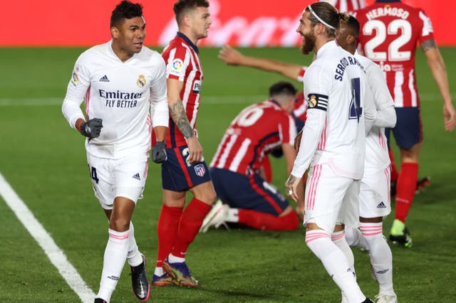 Casemiro celebrates for Real Madrid