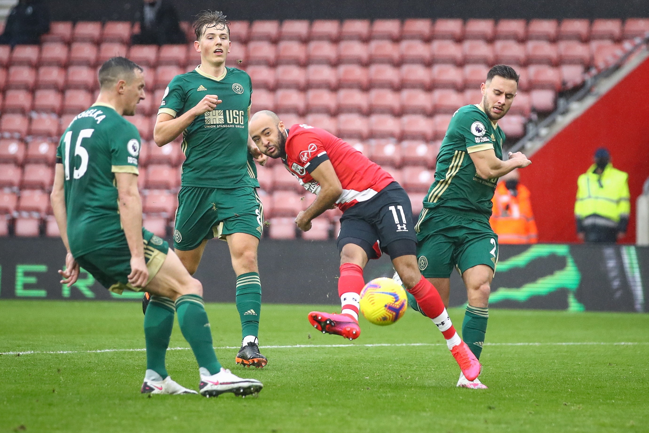 Nathan Redmond makes it 3-0 for Southampton