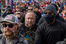 Far-right’s Alex Jones accused of inciting violence against Biden