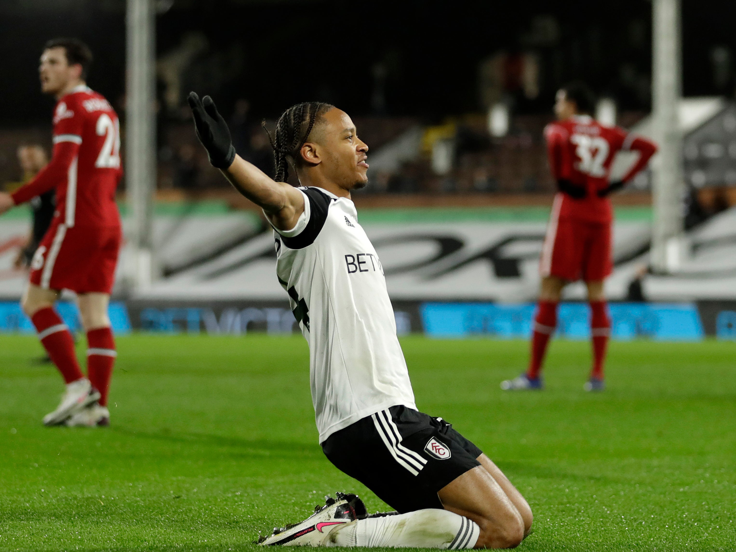 Bobby Reid celebrates his goal