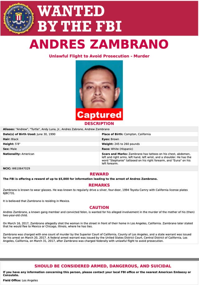 Los Angeles Fugitive Arrested