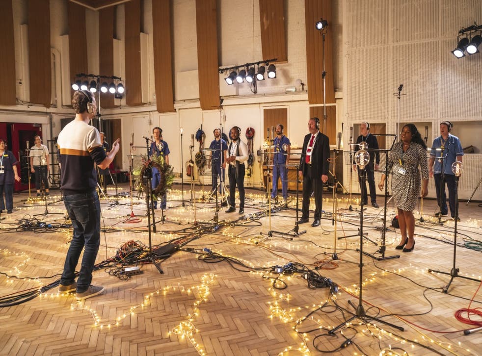 The NHS choir recording ‘Holy’ at Abbey Road