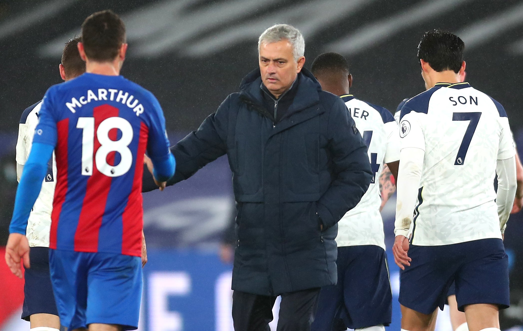 Jose Mourinho offered praise to Crystal Palace’s approach in the draw with his Tottenham side