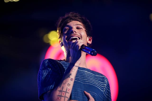 Louis Tomlinson during a live show