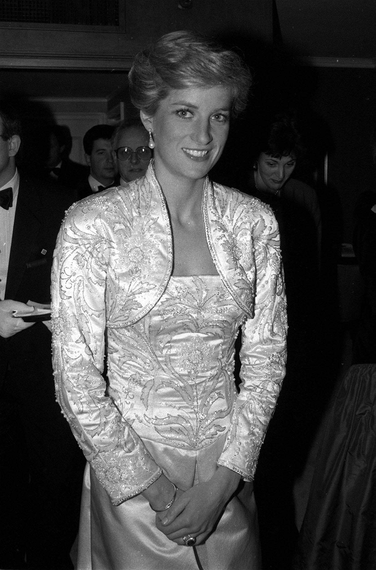 Princess Diana at a gala in New York City&nbsp;
