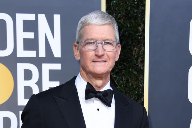 Tim Cook arrives for the 77th annual Golden Globe Awards on 5 January 2020 in Beverly Hills, California