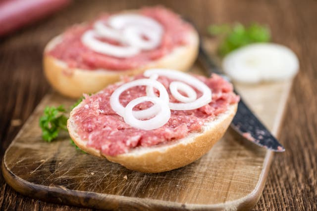 Wisconsin health department warns against eating raw meat sandwiches 