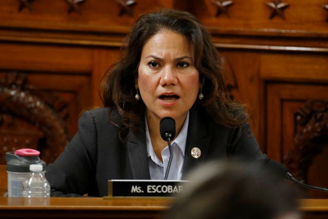 Veronica Escobar, D-Texas,, votes to approve the first article of impeachment as the House Judiciary Committee holds a public hearing to vote on the two articles of impeachment against President Donald Trump in the Longworth House Office Building on Capitol Hill on 13 December 2019 in Washington, DC