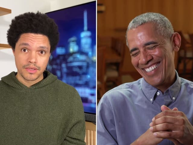 Trevor Noah and Barack Obama on The Daily Show on Monday