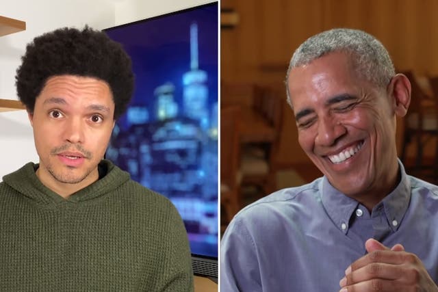 Trevor Noah and Barack Obama on The Daily Show on Monday