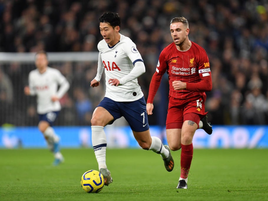 Son Heung-min y Jordan Henderson