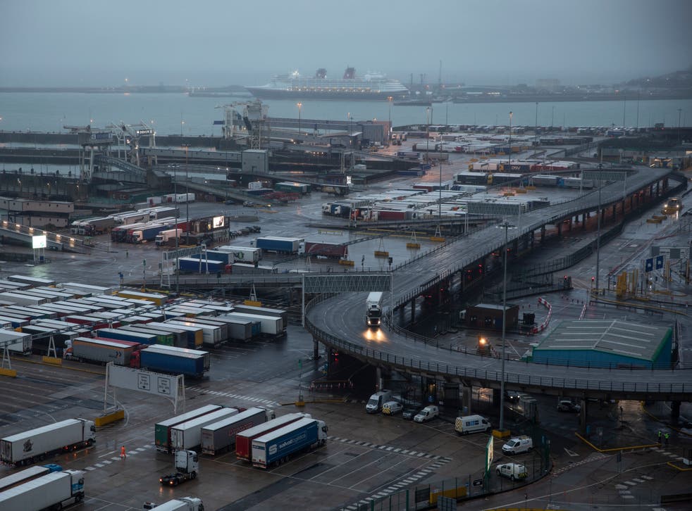  Lorries arrive at Dover Port 