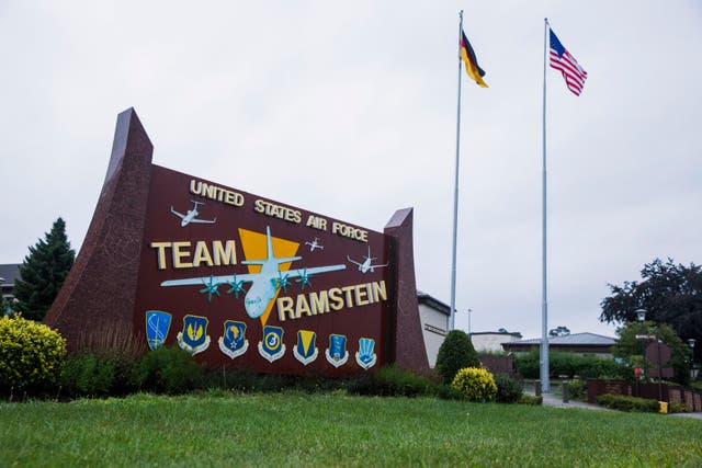 <p>Ramstein Air Base in Germany is one of the military facilities to receive the heightened alert</p>