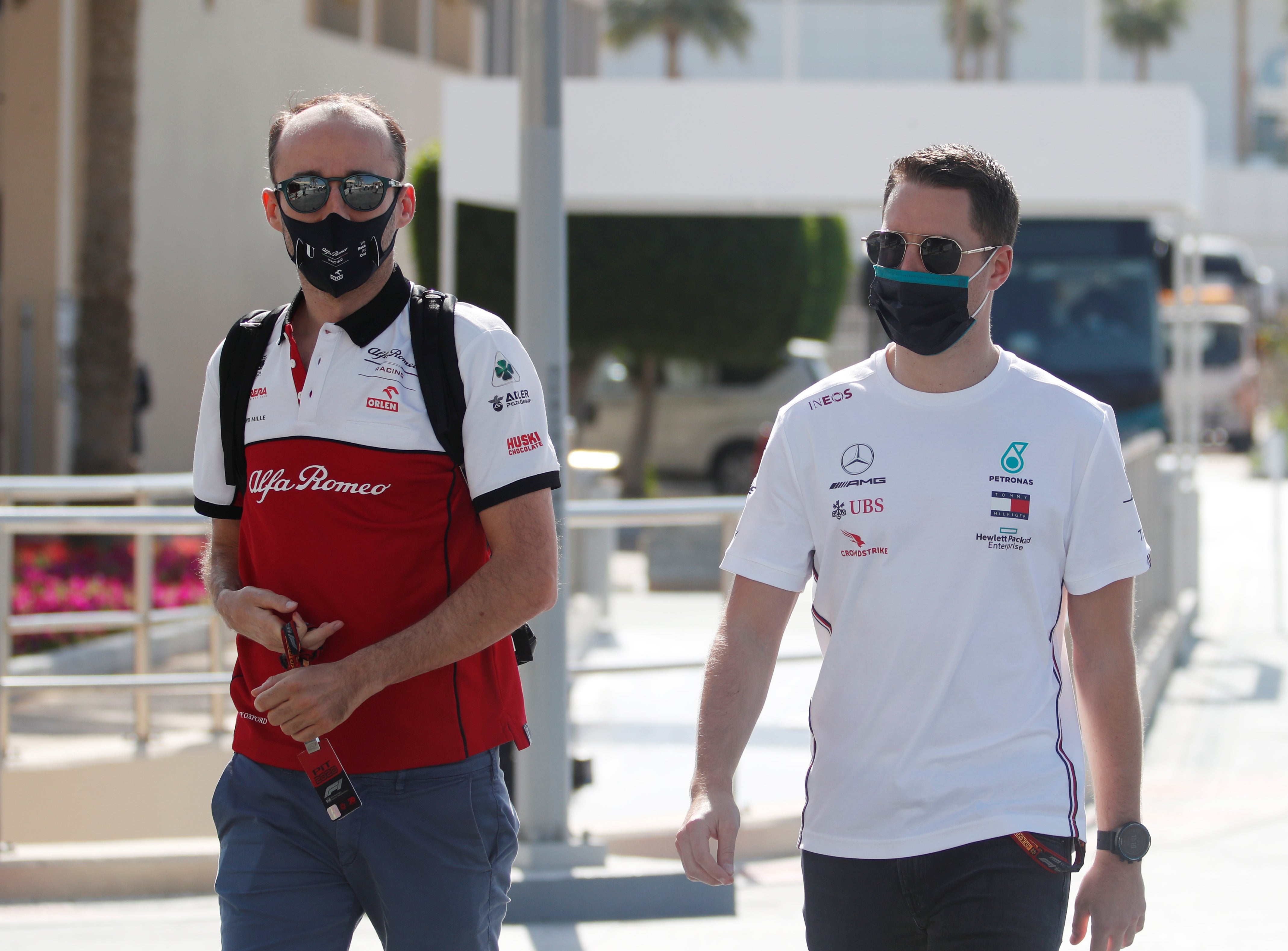 Vandoorne (right) had to watch on in Bahrain after missing out on a drive in Hamilton’s absence