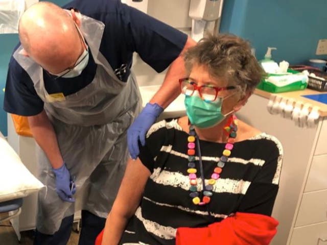 Prue Leith becomes one of first celebrities to receive Pfizer-BioNTech vaccine