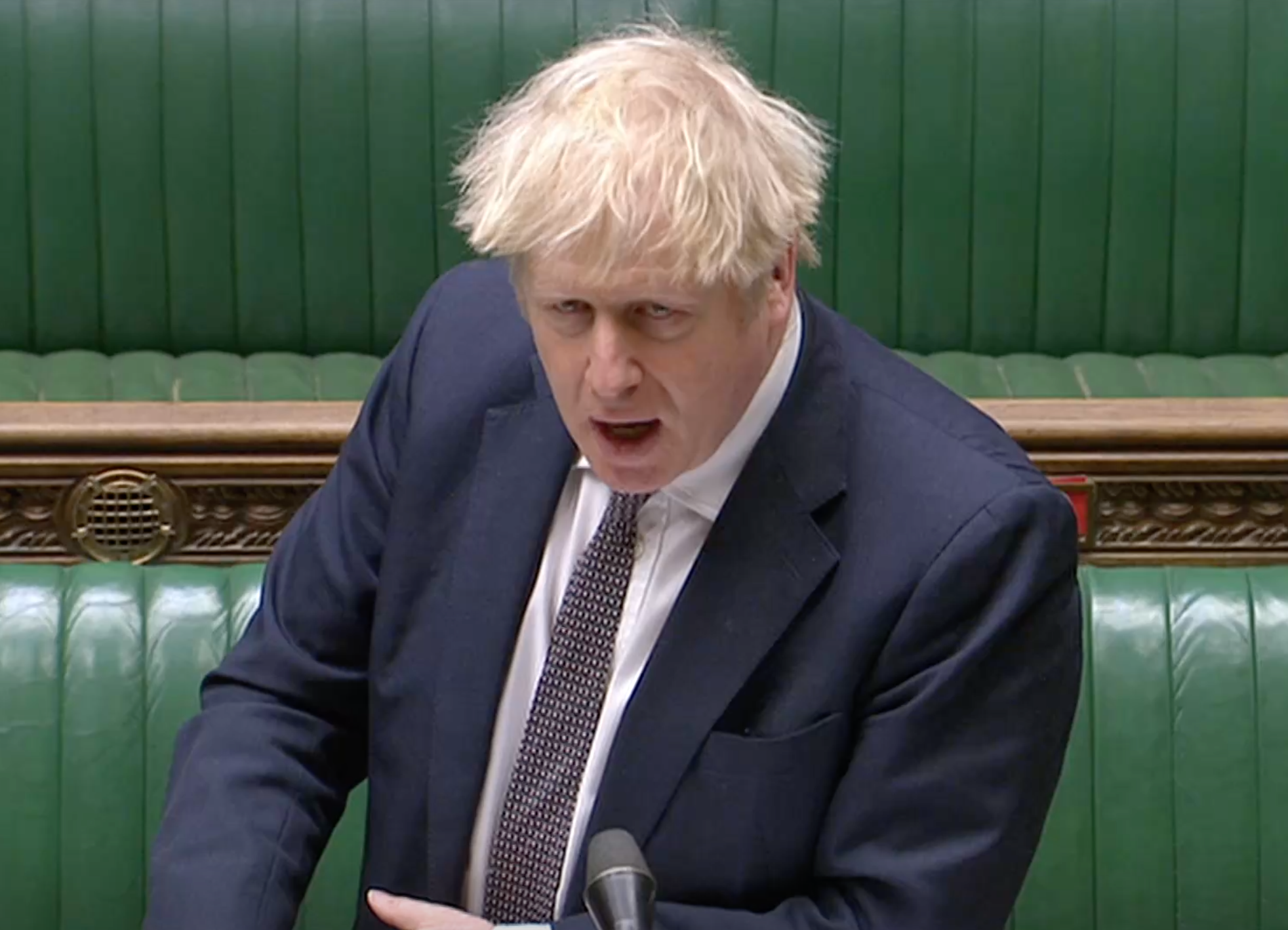 Boris Johnson, looking prime ministerial