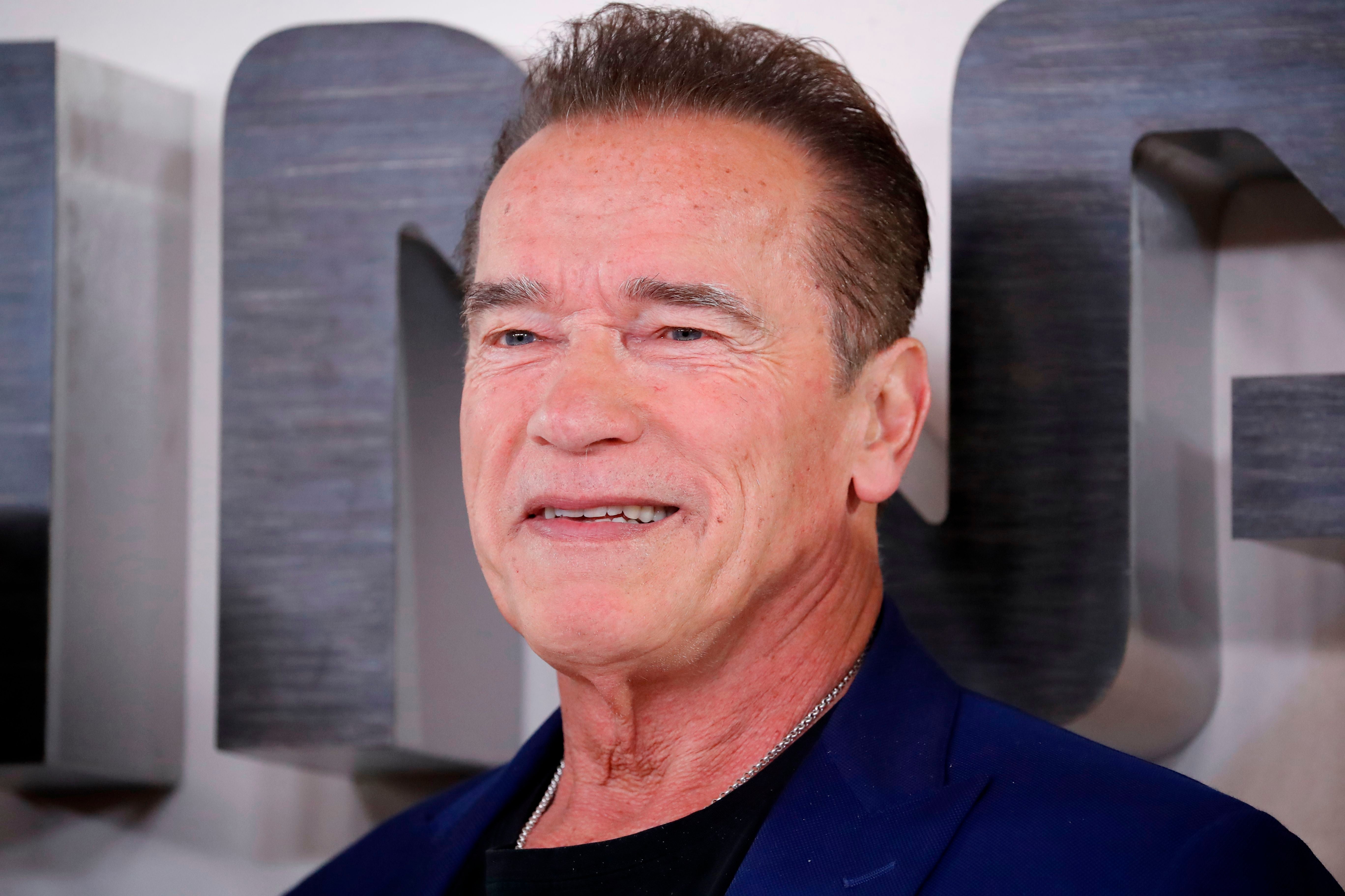 Arnold Schwarzenegger poses during a photo call to promote the film Terminator: Dark Fate in London on October 17, 2019. The former governor and actor has penned a touching letter to the mother of Ella Kissi-Debrah.