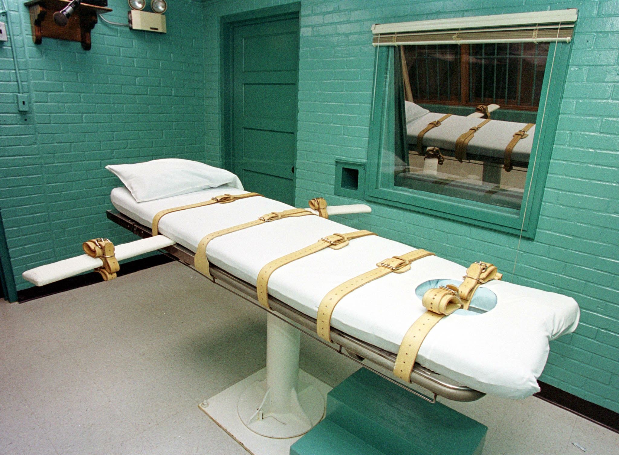 A “death chamber” used for an execution in Huntsville, Texas back in 2000.