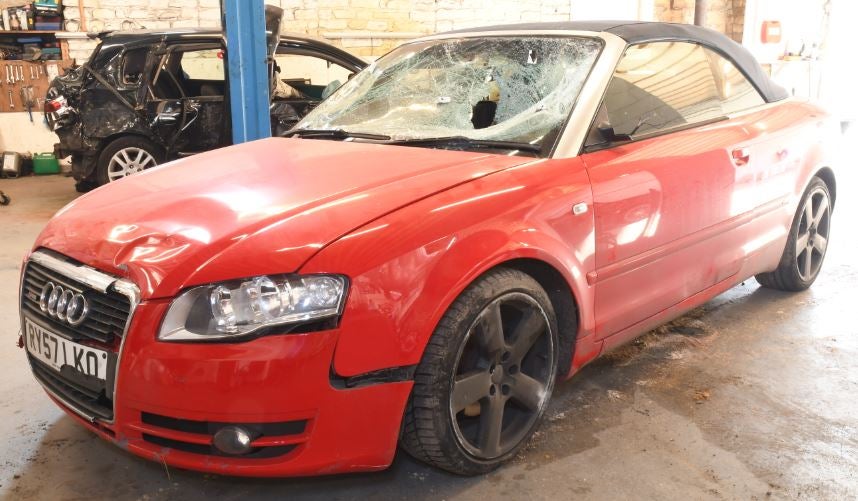 The defendant sped off with his car windscreen smashed