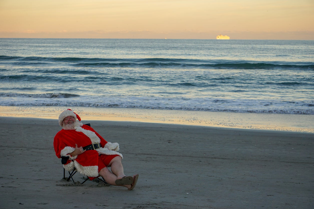 Santa on a beach – what a summer Christmas could look like