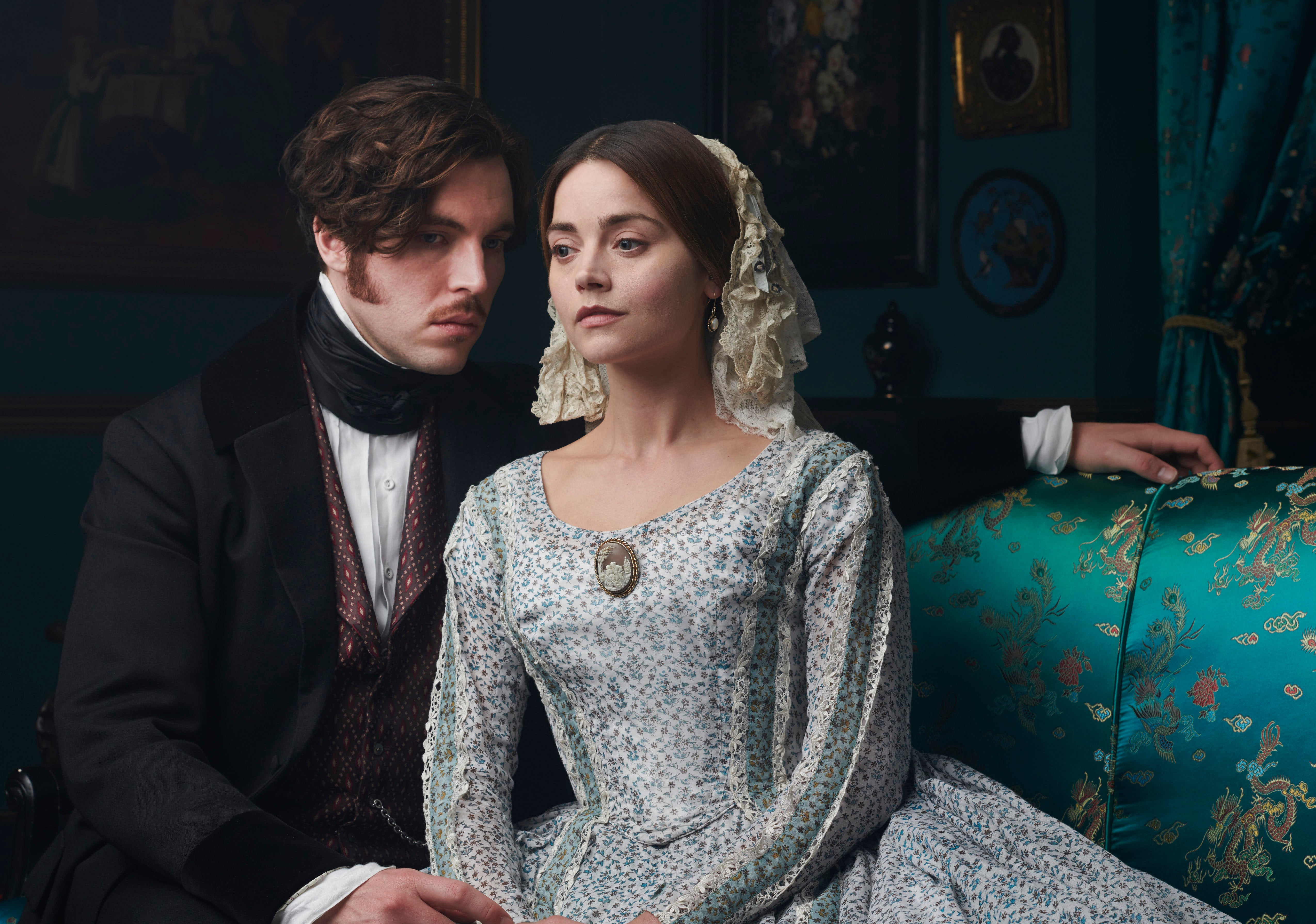 In love: Hughes as Prince Albert and Jenna Coleman as Victoria in ITV’s hit drama ‘Victoria’