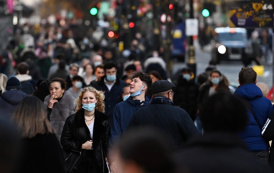 Shoppers on Oxford Street in London