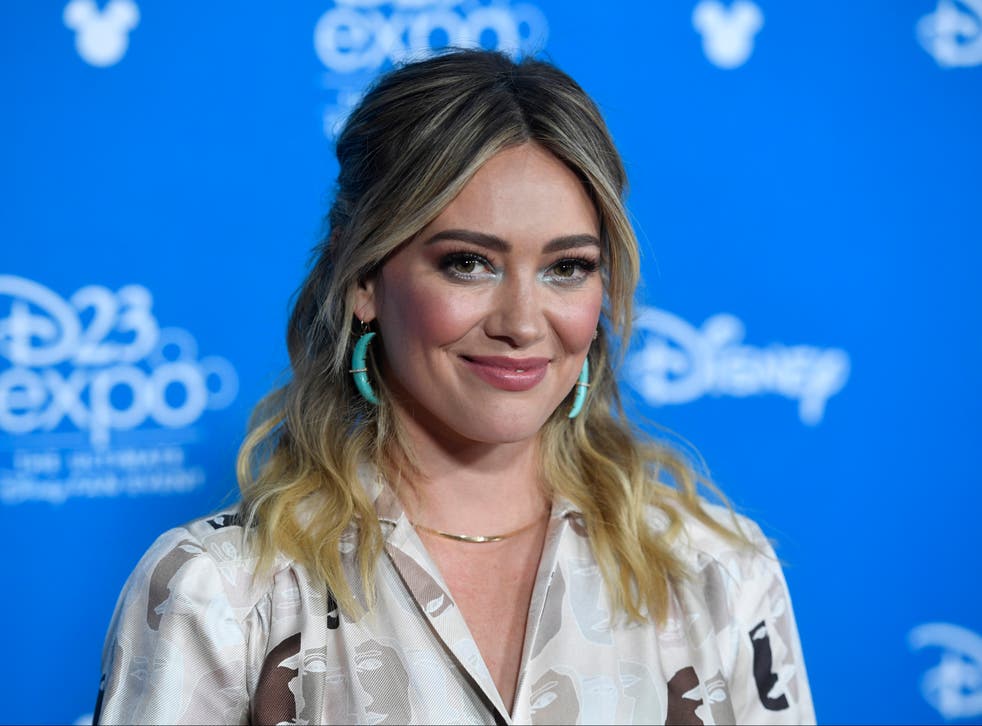 Hilary Duff attends D23 Disney+ showcase on 23 August 2019 in Anaheim, California