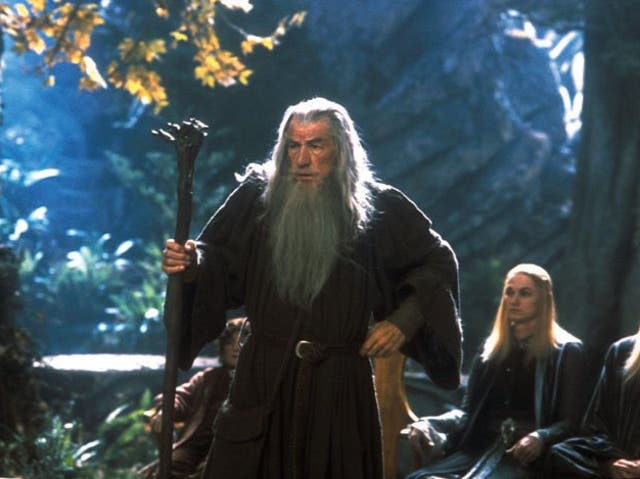 McKellen as Gandalf the Grey in the first Lord of the Rings film