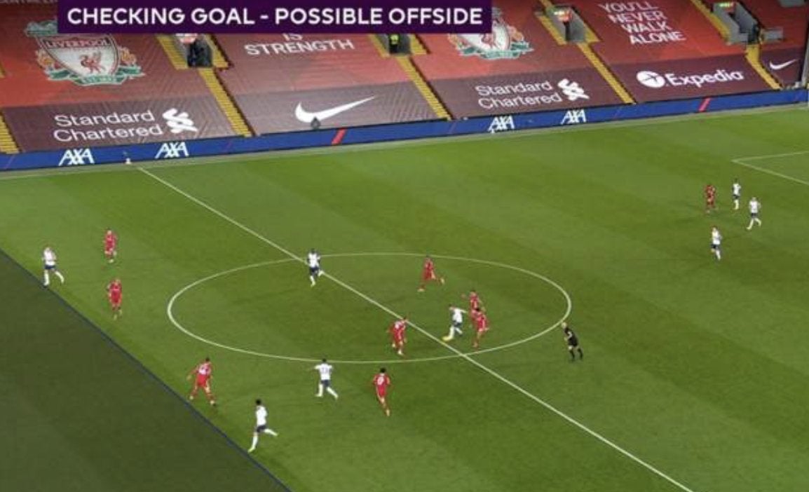 Son Heung-min was judged to be onside ahead of Tottenham’s equaliser against Liverpool