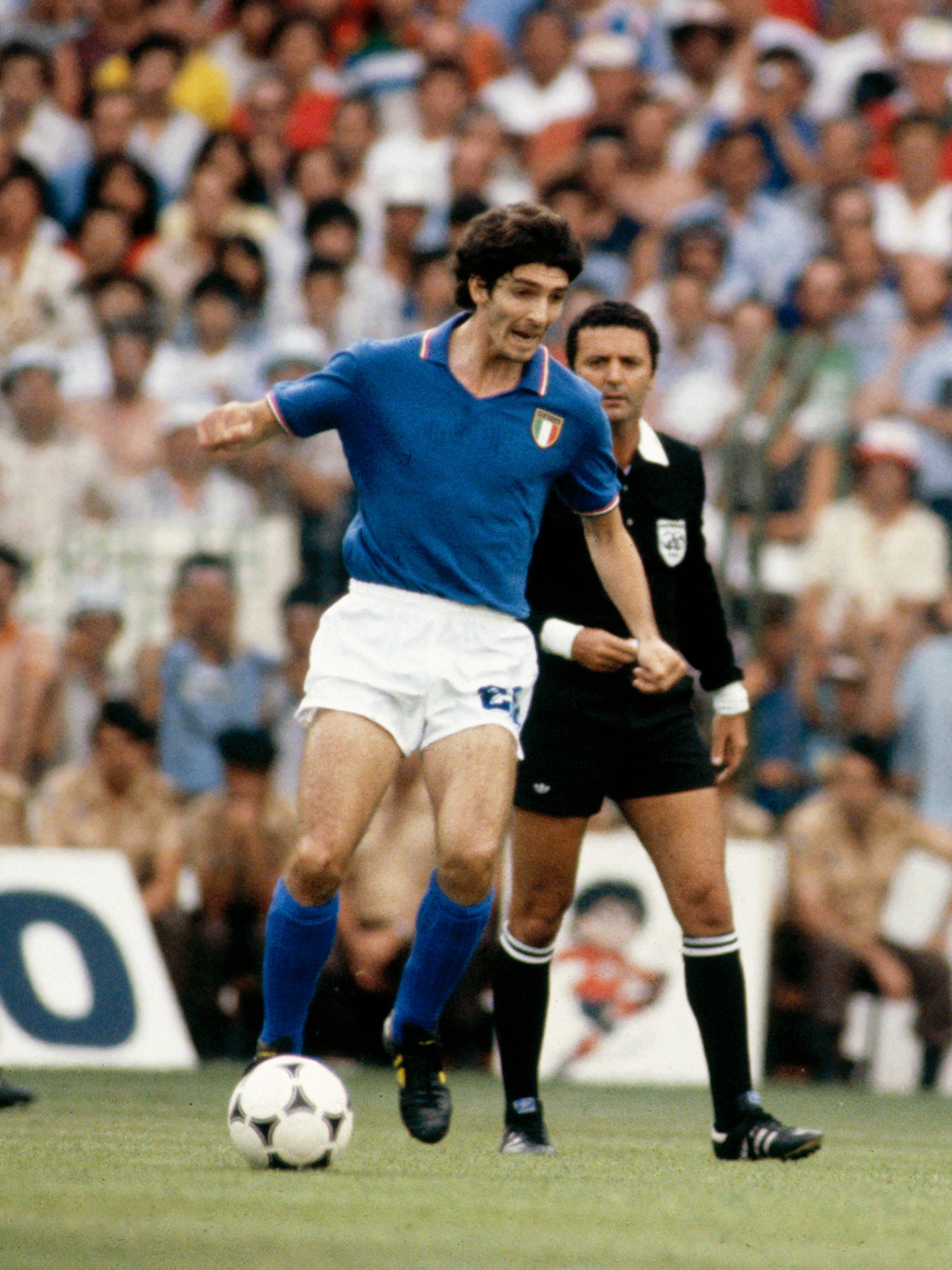 The forward also scored the opener against West Germany in the 1982 final