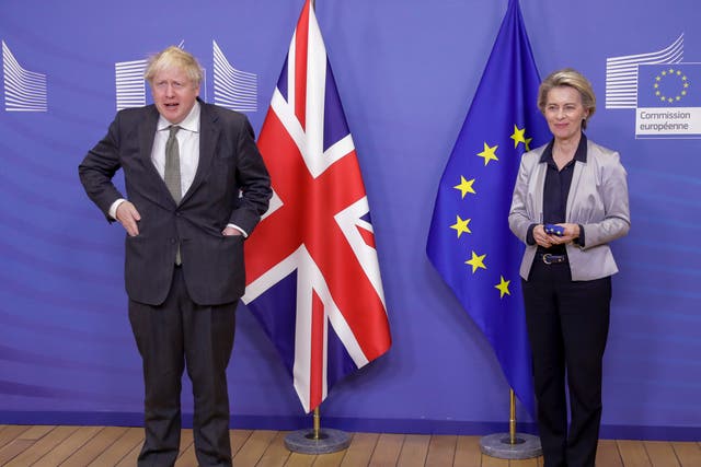 <p>Boris Johnson and Ursula von der Leyen met in person last week</p>