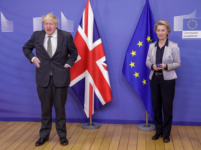 <p>Boris Johnson and Ursula von der Leyen</p>