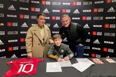 Manchester United sign Rooney’s son Kai to academy