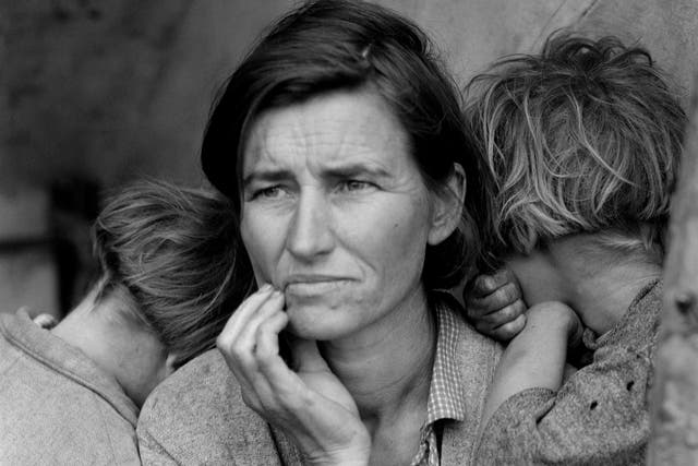 <p>Migrant Mother by Dorothea Lange: this image came to symbolise the hunger, poverty and hopelessness endured by so many Americans during the Great Depression</p><p>&nbsp;</p>