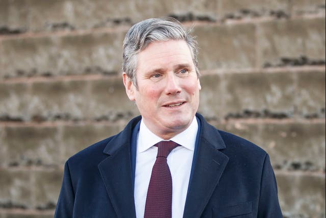 <p>Keir Starmer on a visit to Bentley, Yorkshire, this week</p>