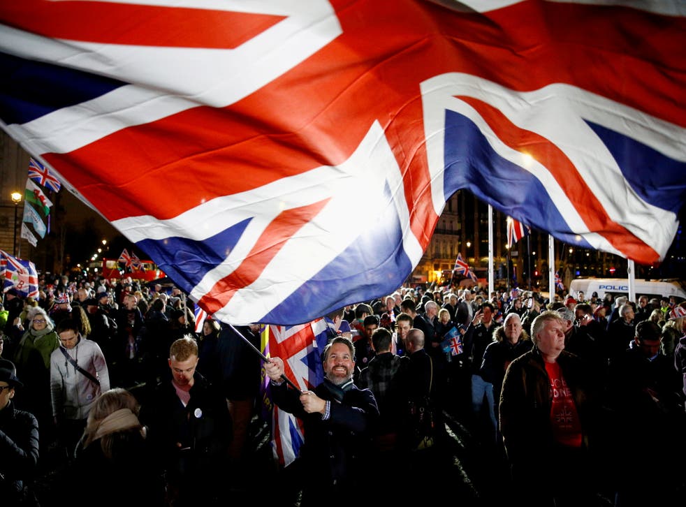 <p>File Image: A British flag waving on Brexit day in London</p>