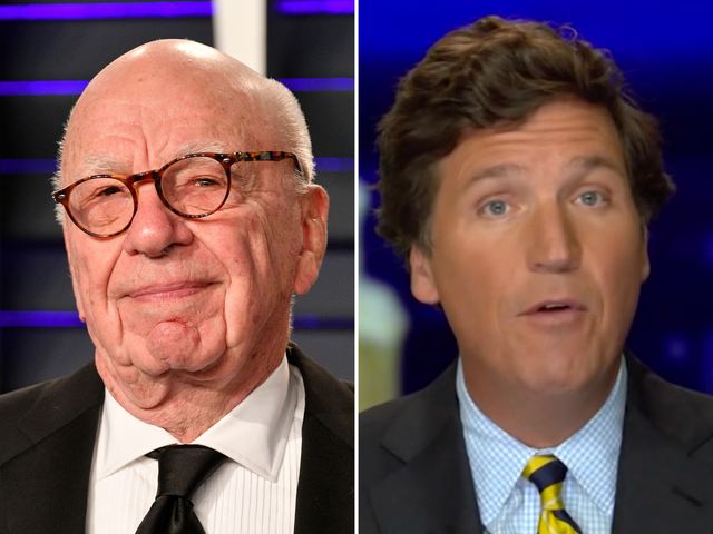 <p>Tucker Carlson is now claiming that right-wing media mogul Rupert Murdoch and his son Lachlan pushed him to run for president weeks after firing him from Fox News.</p>