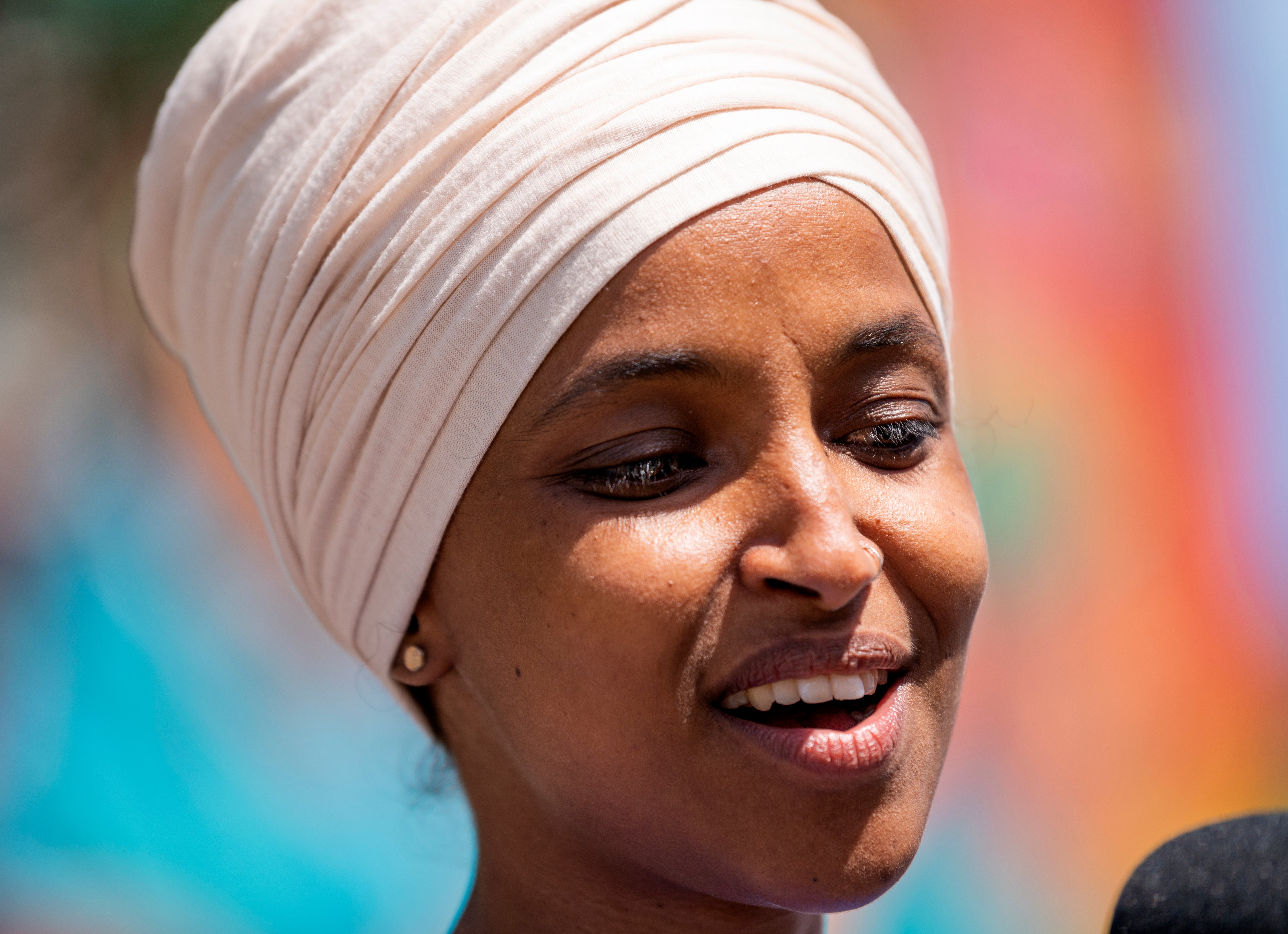 <p>Ilhan Omar blames Trump's 'criminal neglect' for her father's death from coronavirus</p>
