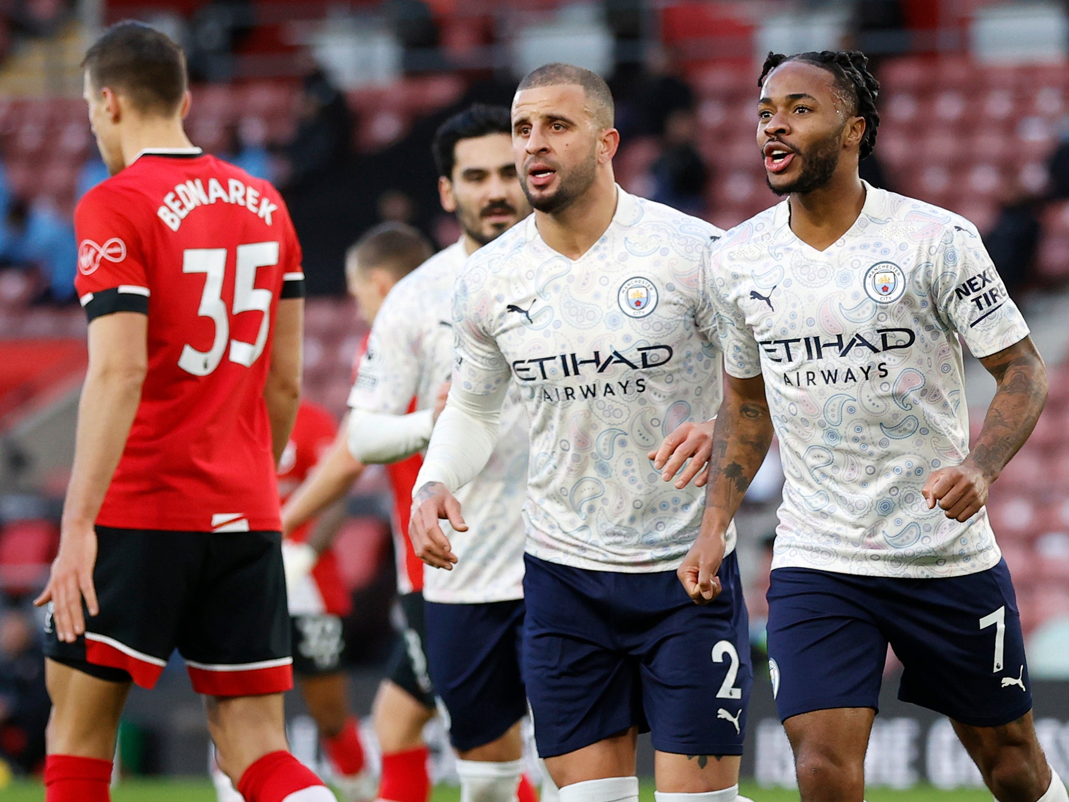 Raheem Sterling scores for Man City