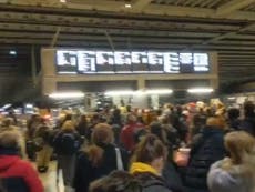 Travel chaos as people rush to escape London for Christmas