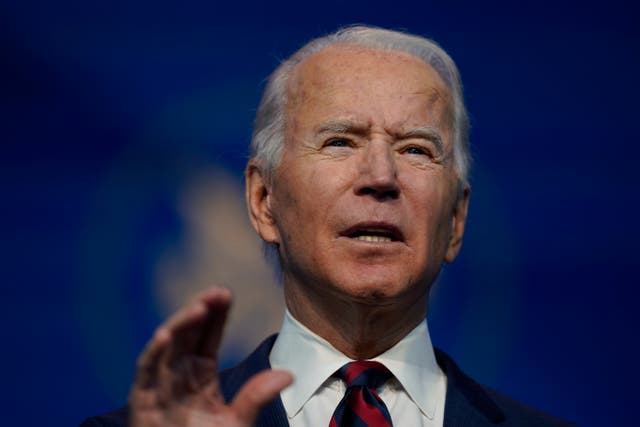 <p>‘Our work is far from over’ Joe Biden said of the stimulus package</p>