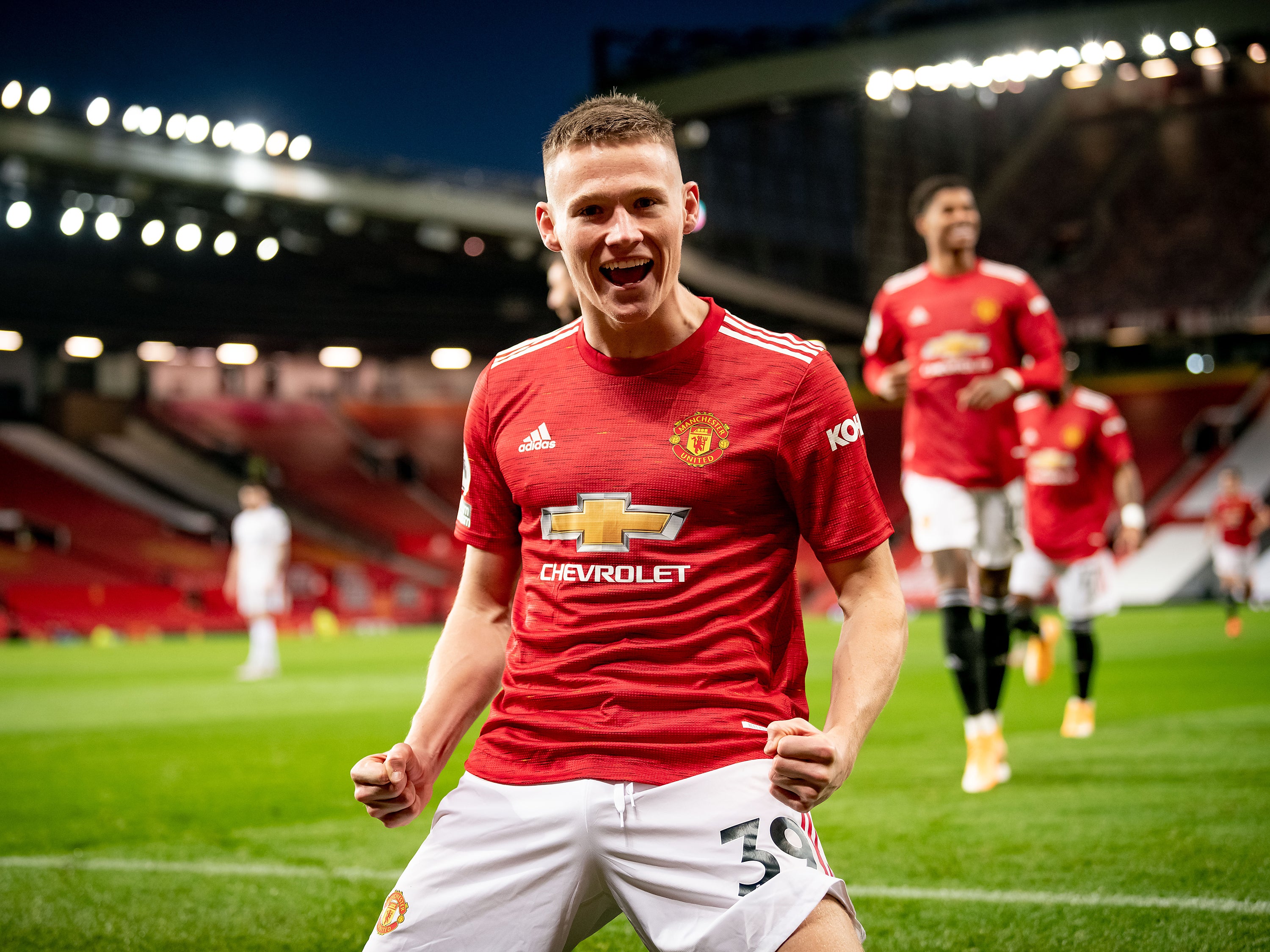 Scott McTominay scored twice in three minutes as Manchester United beat Leeds