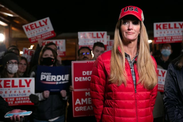 <p>Kelly Loeffler on the campaign trail</p>