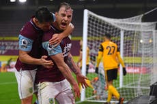 Barnes and Wood earn Burnley crucial win over Wolves