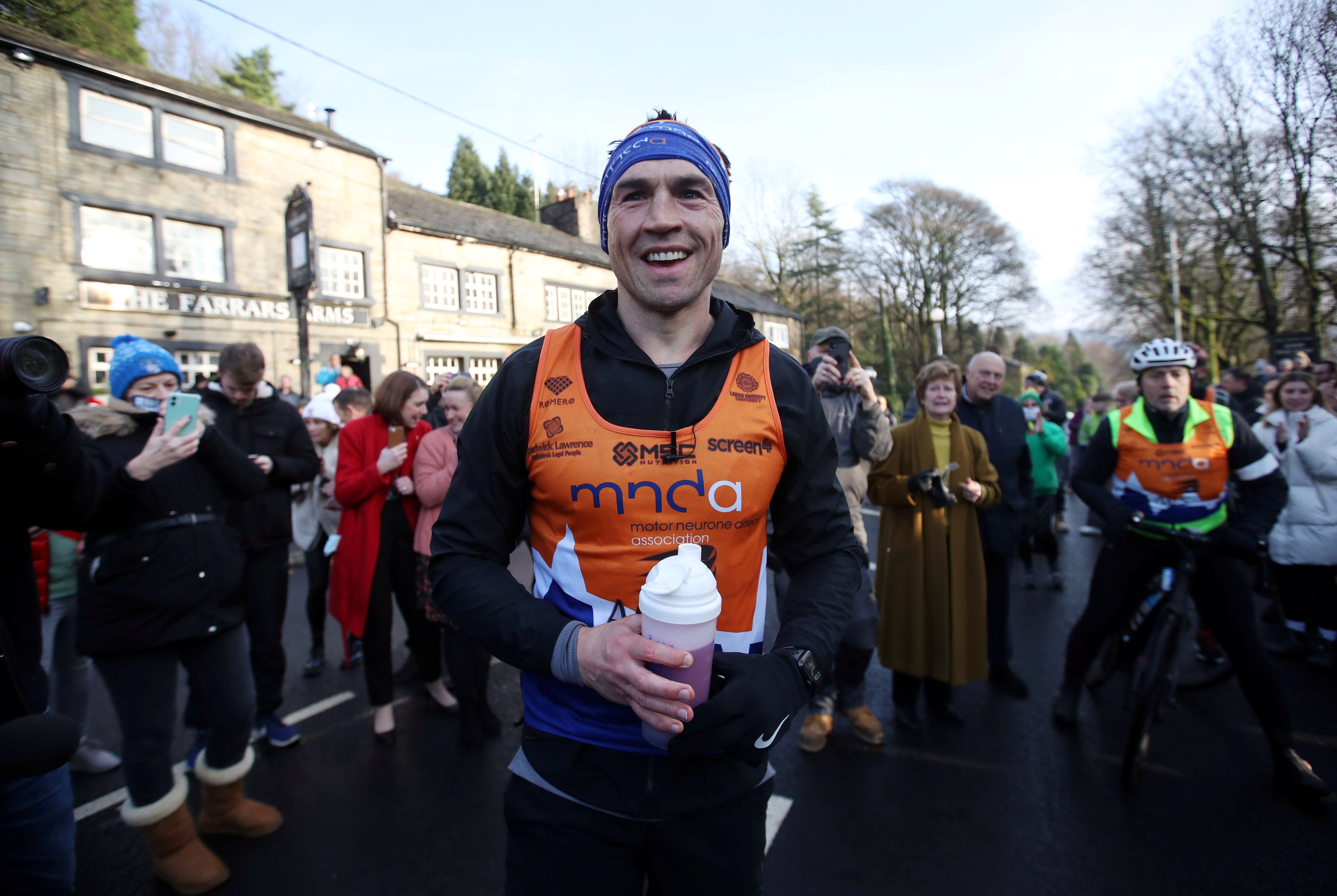 Sinfield completed the incredible feat to raise money for MND research