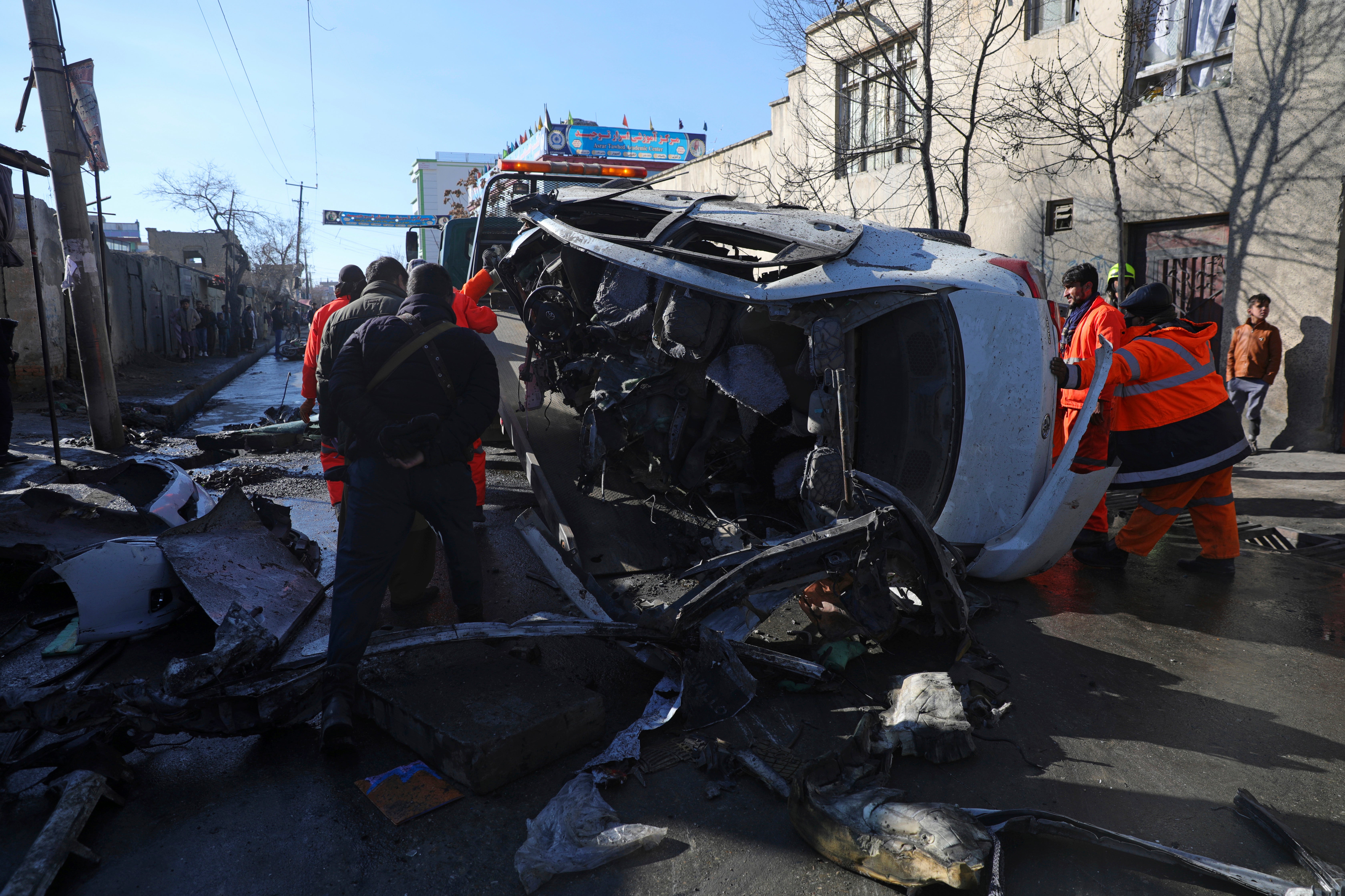 Buildings and shops were also damaged